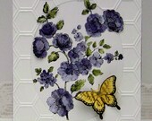 Purple Roses notecard
