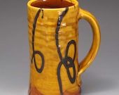 Large Coffee Mug/ Beer Tankard/ Handmade Pottery Red ware