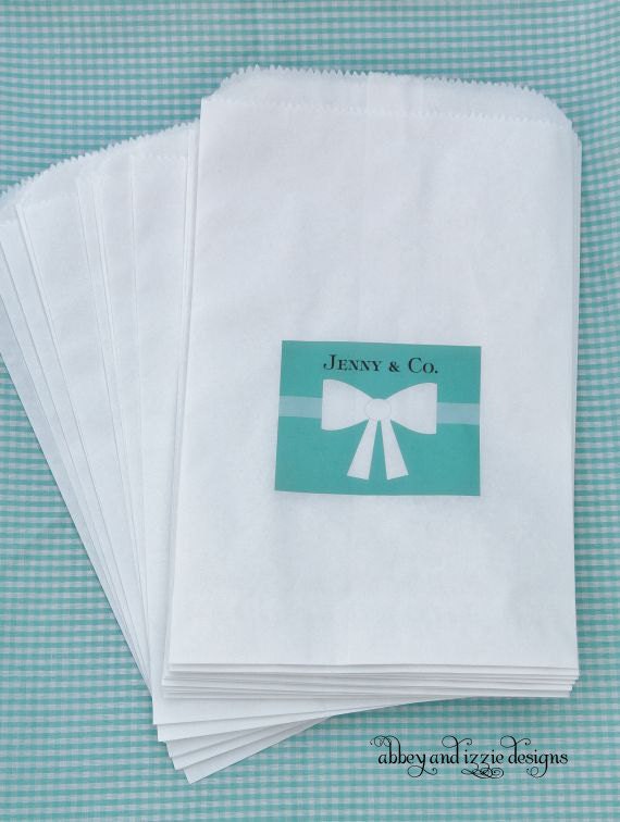 Tiffany Blue Candy Bags, Candy Buffet Bags, Favor Bags,