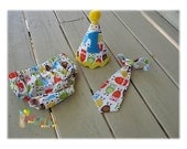 Baby Boy Toddler First Birthday Diaper Cover, Tie & Party Hat --Bermuda Owls Photo Prop