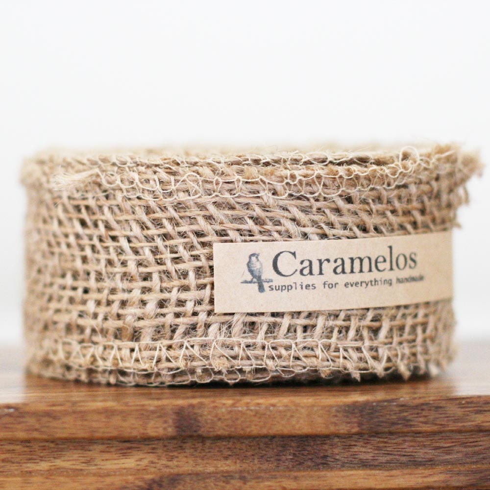 3 yards of Natural Jute Ribbon 1 1/2