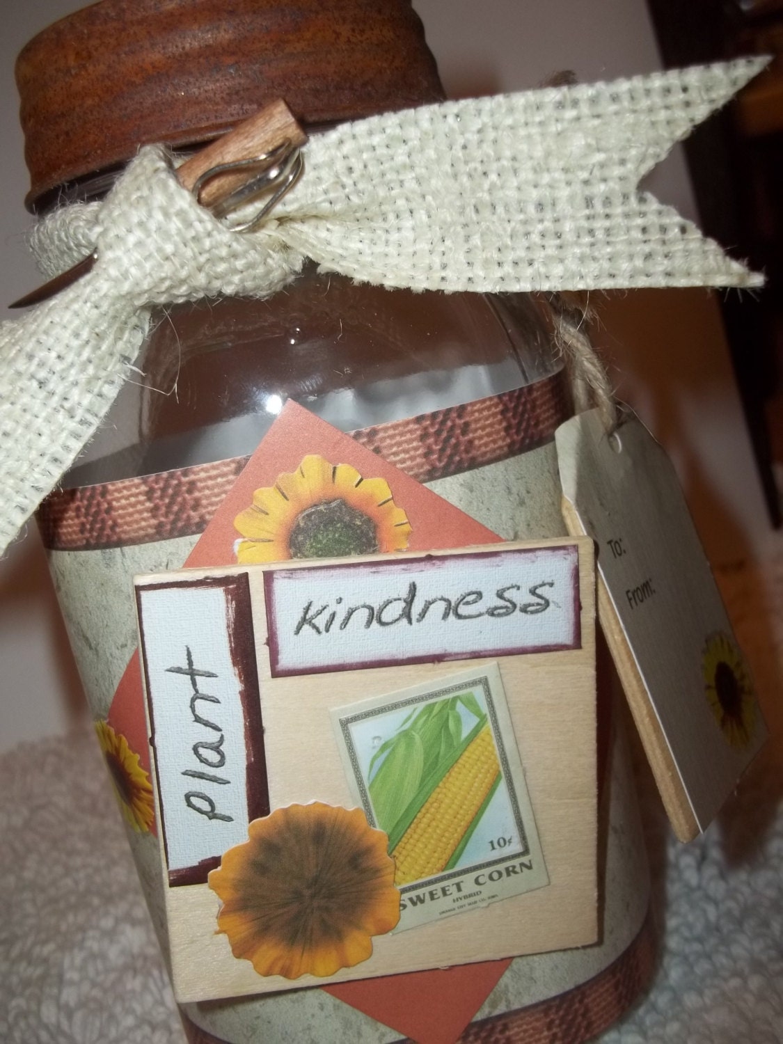 Garden Mason Ball  Bank Jar -  Party - Gift