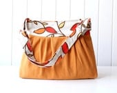 2013 Spring Fashion Daphne Leaves Pleated Bag and Dark Mustard, Zipper Closure, Lots of Pockets, Messenger Bag, Shoulder Bag, Cross Body Bag