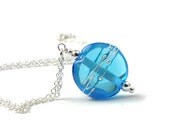 Simplicity Lampwork Glass and Sterling Silver Necklace - UK SRA