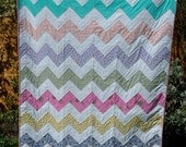 Rainbow Chevron Quilt