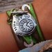 Steampunk Jewelry, Steampunk Clock Bracelet, Inspirational Quote Jewelry, Pocket Watch Clock Parts Bracelet, Time Flies Silk Wrap Bracelet