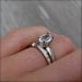 White Sapphire Twig Ring, Oval Cut in 14k White Gold