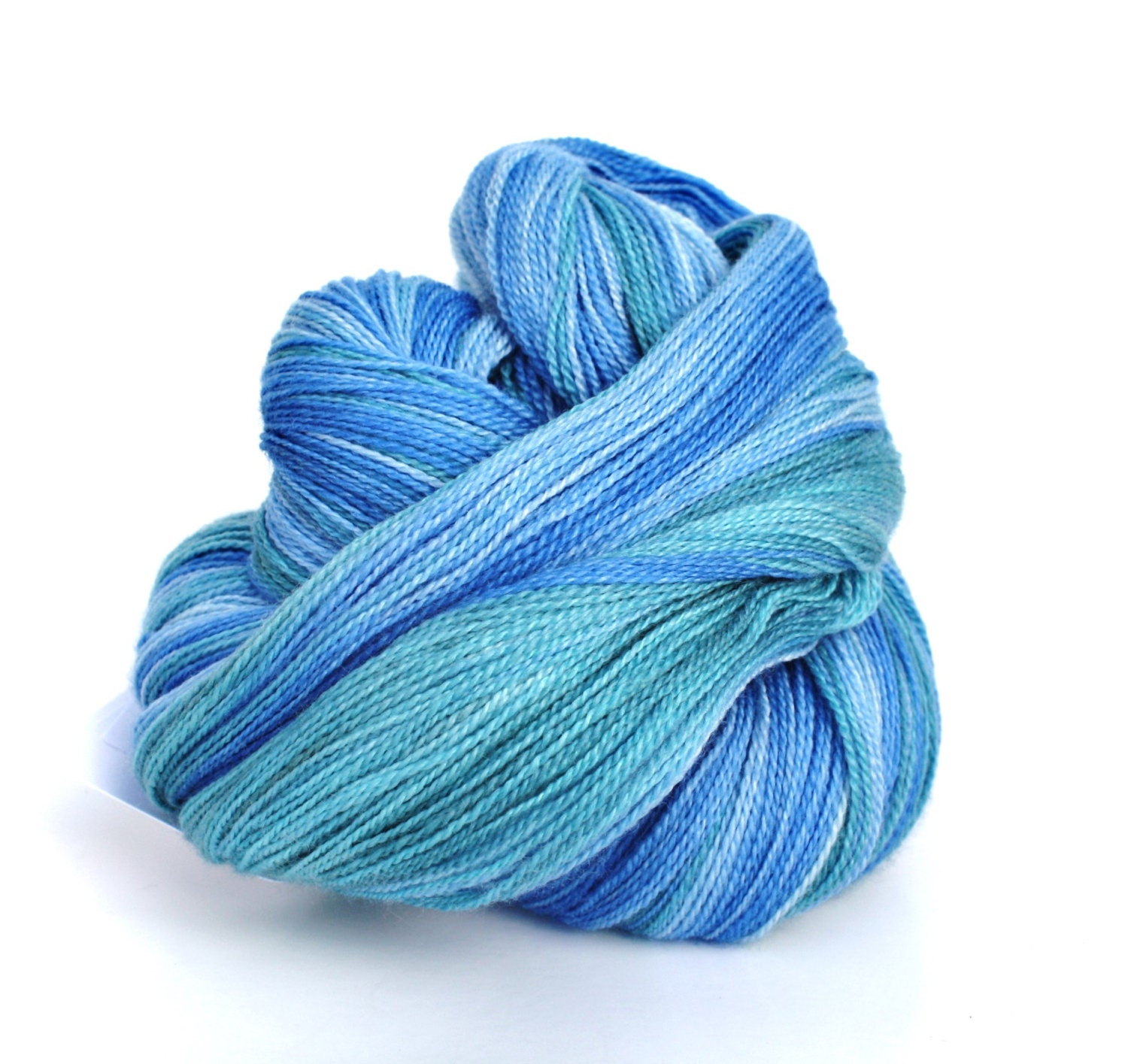 Pacific--hand dyed lace weight yarn, merino and silk, (875yds/100gm)