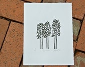 Linocut Print - Grape Hyacinth