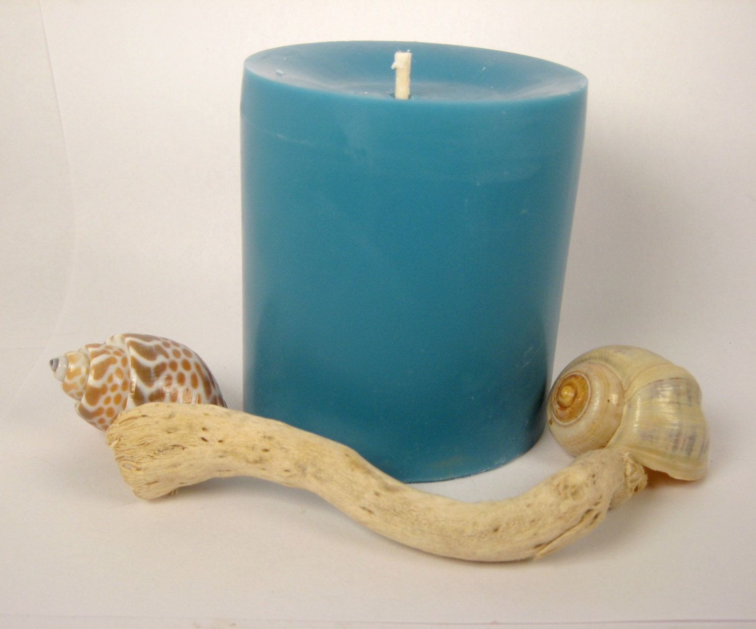 Ocean, Soy Candle, Pillar, 12 oz, 3x3.5, Fresh, Clean, Outdoor, Ocean, Manly Scent, Blue, teal