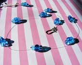 Aqua glass illusion necklace