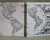 North and South America / Western Hemisphere Ancient Map Travel Journal by PrairiePeasant