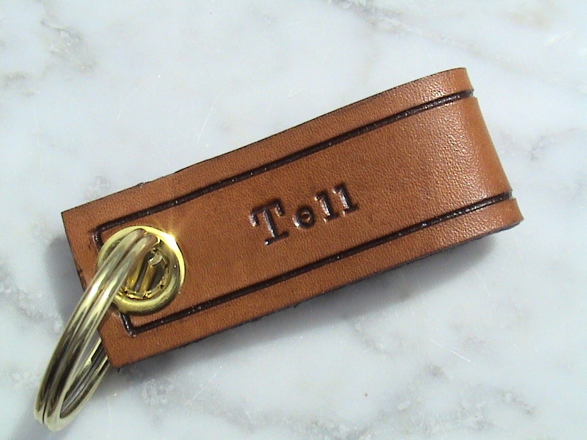 SMIDGE - Personalized Leather Keychain - another original from LMN