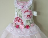 TUTU Cute Hair Clip Holder RARE Wildflower Shabby Chic (TM) fabric