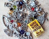 SALE PRICE Gone With The Wind Book Fringe Charm Bracelet