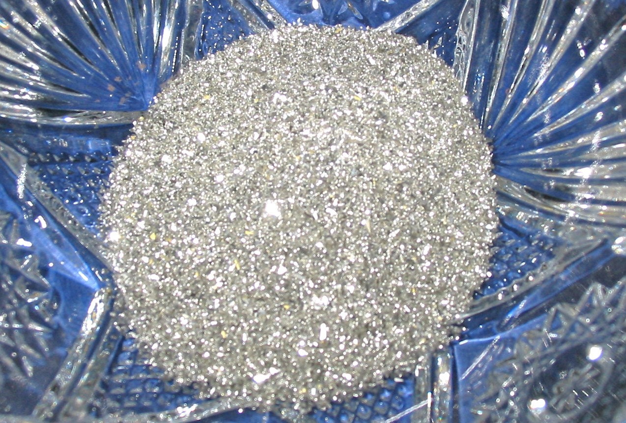 Fine Pure Silver German Glass Glitter 80 Grit 1 Ounce