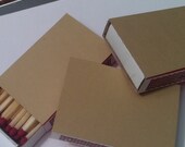 10 Matchbox Wedding Favors Tan Brown Creme