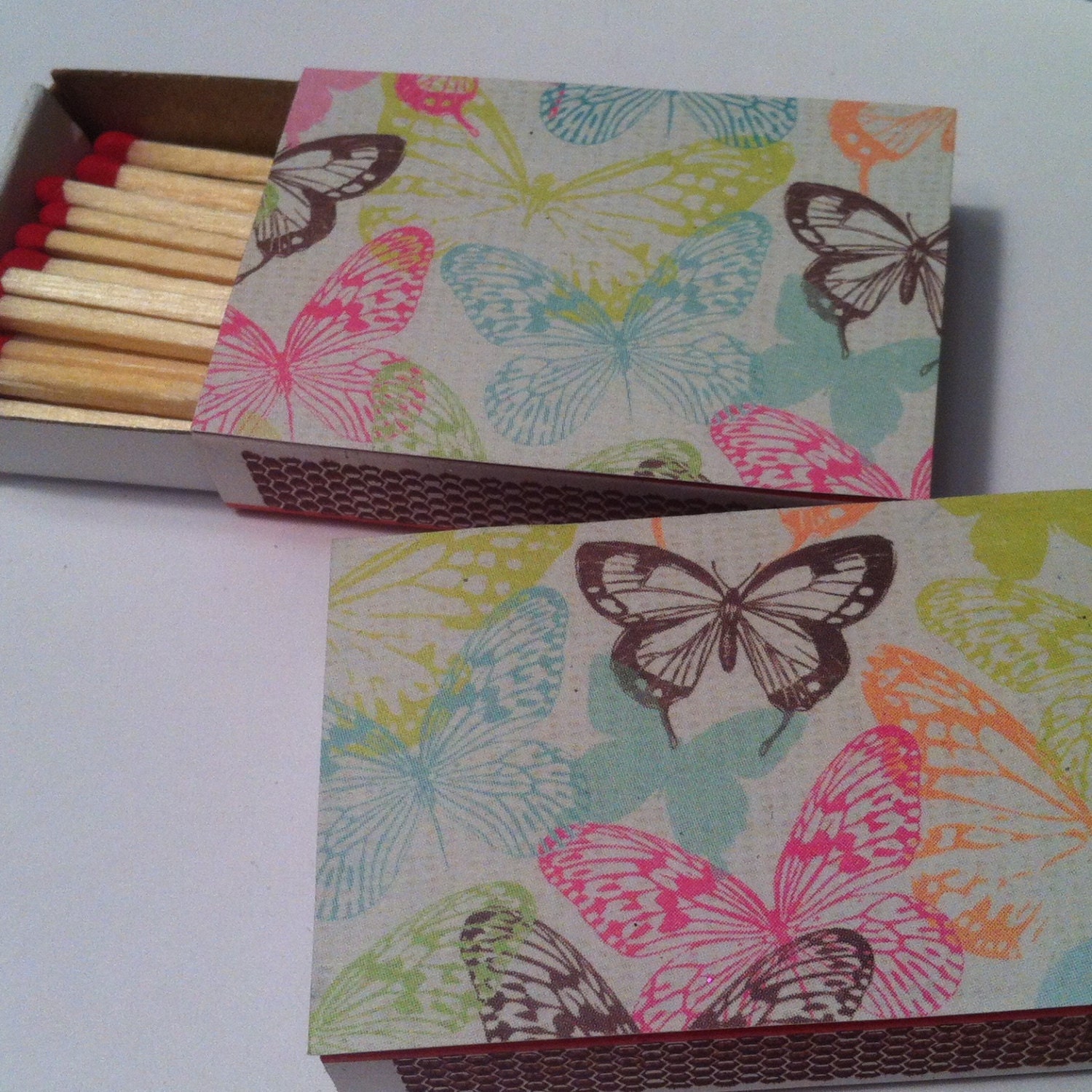 10 Matchbox Wedding Favors Butterfly Garden