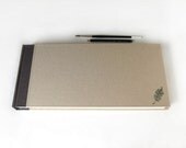 Handmade Panoramic Sketchbook - Fern - Tan and Green - Large Artist Sketchbook - Charitable Donation for World Wildlife Fund