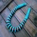 Santa Fe, Western Cowgirl Southwestern Turquoise & Coral Heshi Gemstone Necklace