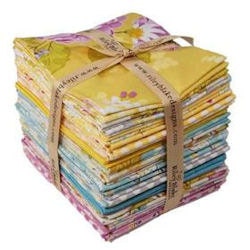 Pre cut Fat Quarters, Promenade by Riley Blake, Purple, Gream, Yellow, Cream