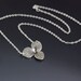 Hydrangea Blossom Necklace - Oxidized Sterling Silver Flower Imprint