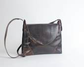 Vintage Embossed Karung Glossy Leather Purse