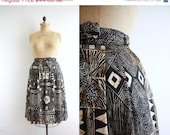 50% off Shop Closing Sale Vintage Wrap Skirt . Ethnic . Boho . Earth tones . Tribal Dance Skirt . 70s . XS - Small