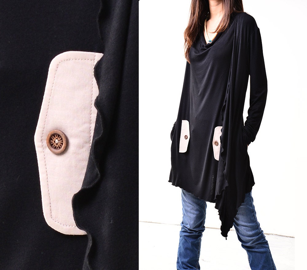 Windflower - flowing asymmetrical tunic dress (Q3102)