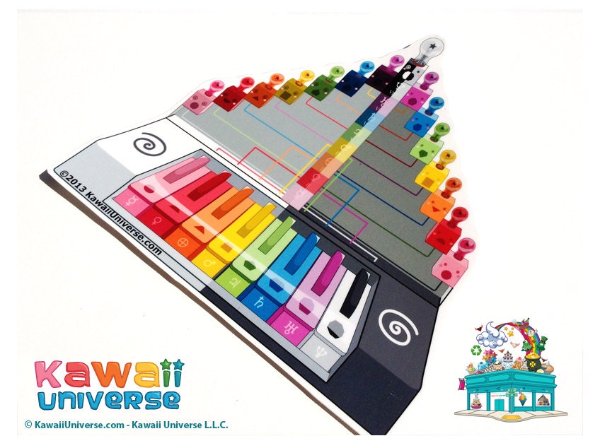 Kawaii Speak Visual Cosmic Keyboard - Small Vinyl Sticker