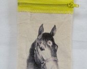 Horse portrait cell phone key ring wallet