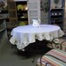 READY to SHIP Linen Tablecloth Ruffled Wedding Decor Table Settings French Country Cottage Dining Entertaining Tabletop Round Tablecloth