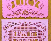 CUSTOMIZE All Occasion Papel Picado . personalized (3 banners)