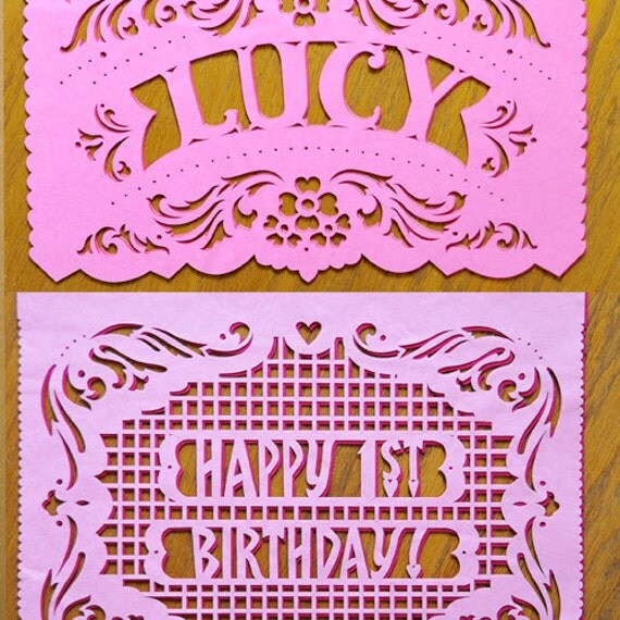 CUSTOMIZE All Occasion Papel Picado . personalized (3 banners)
