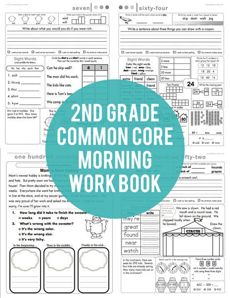 2nd Grade Common Core Morning Work Book