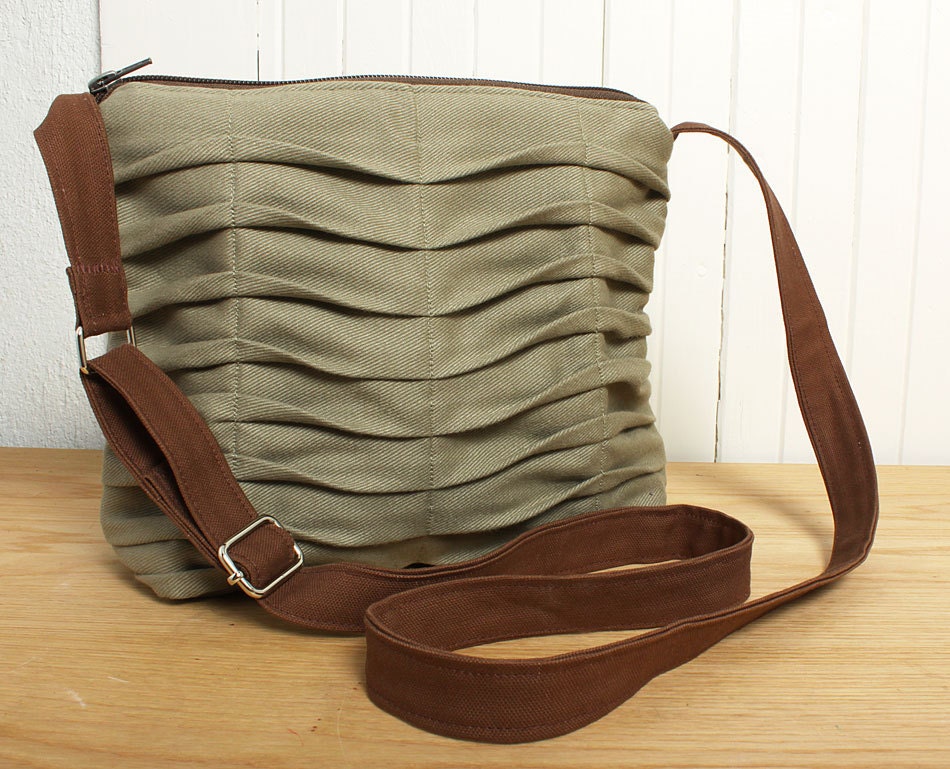 Taupe Gray Crossbody Bag Sling Style Grey Purse