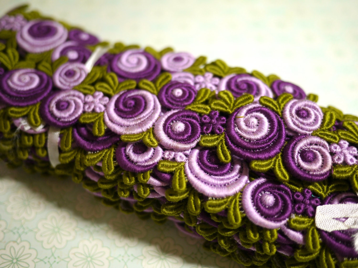 Beautiful Vintage Rose Trim - Lavender