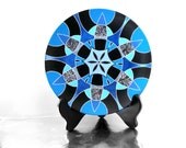 Hand Painted Decorative Plate: Blues