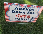 18"x12" Mickey Mouse inspired Anchor Birthday Party Lawn Sign Il_170x135