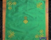 Embroidered Silk Altar Cloth for Prosperity