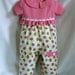 Baby Romper, Baby Clothes, Sunsuit, Toddler Playsuit or Overall for Girls Pink Top with Monkey Bottom Children's Clothes Spring Summer