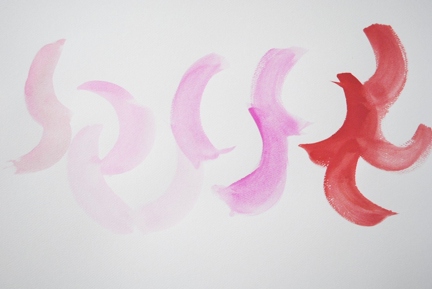 graphic watercolor in pink