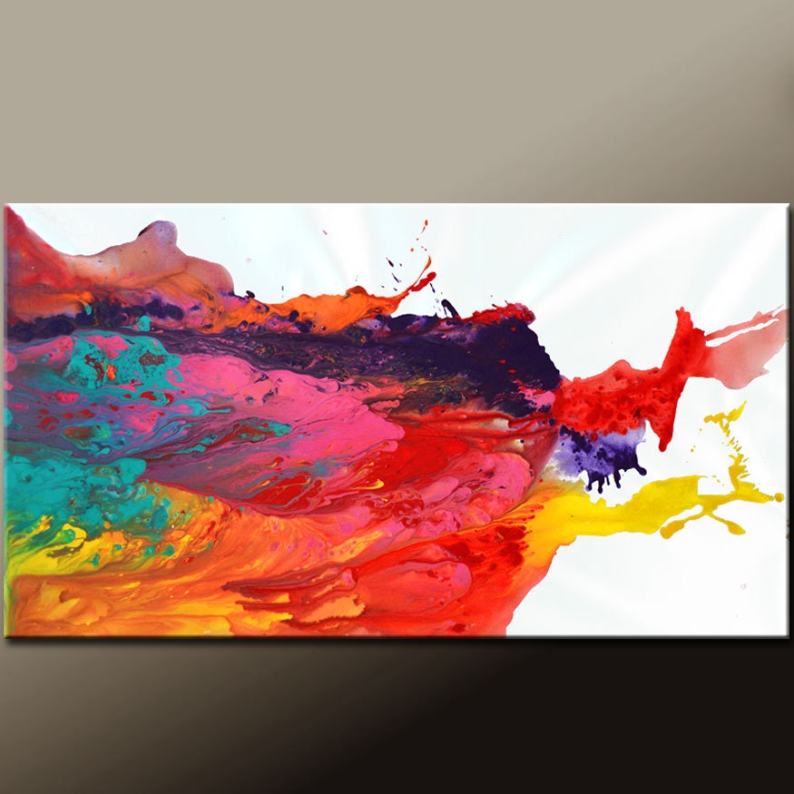 Abstract Canvas Art Painting HUGE 60x30 Contemporary Original Modern Art by Destiny Womack  - dWo - The Journey ON SALE