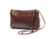 Coffee Bean Brown Wrestle Clutch or Cross Body Bag