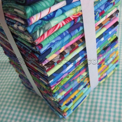 Kaffe Fassett Fat Quarter Set - WATER - 30 FQ - 7.5 Yards Fabric