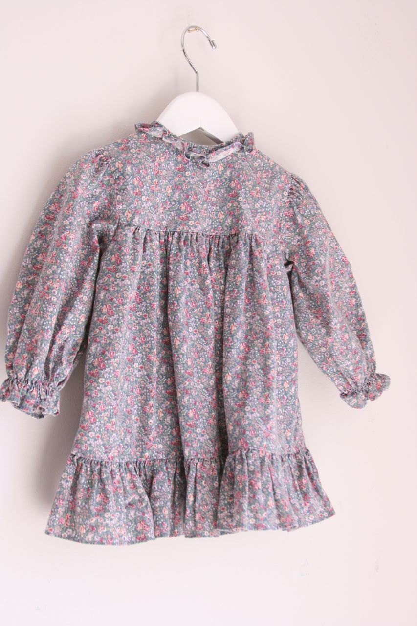 Vintage girls dress teeny floral 24 months