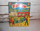 Vintage Avon Toy Book Pop Up Going To School Book