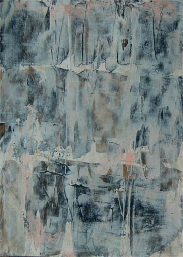 Acrylic Abstract Painting Calendar Days Original Art, Watercolor Paper, Black, White, Pink, Muted Colors