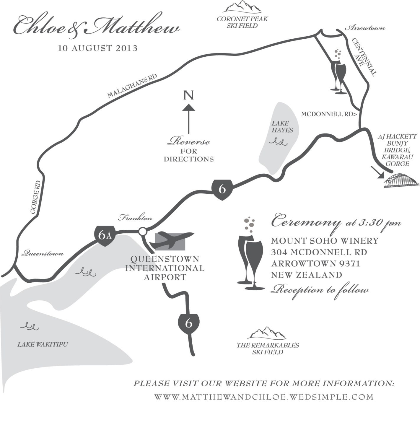 Custom Wedding Map Printable DIY digital PDF