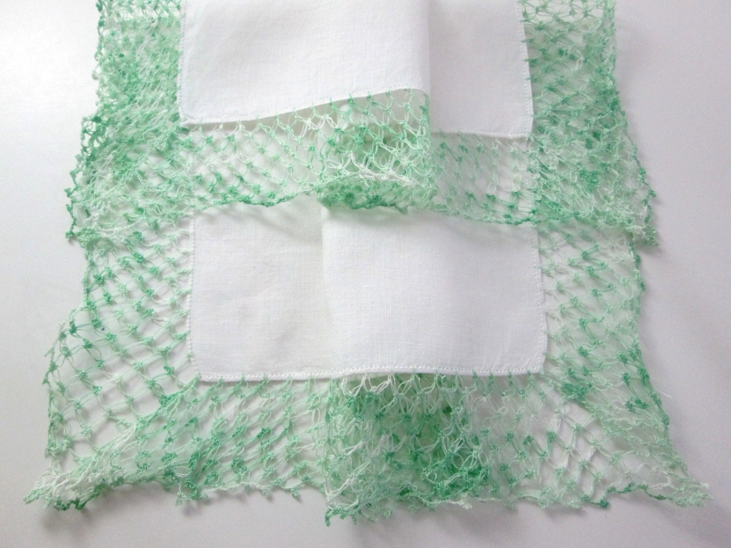 Vintage Irish Linen Lace Handkerchief Hanky